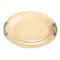 Hello Honey® 19" Cream & Blue Oval Terra Cotta Platter with Braided Handles